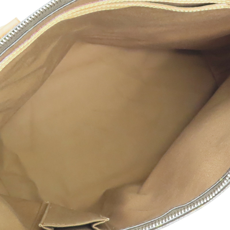 棕色 原花帆布 Cabas Mezzo 肩背包 【LOUIS VUITTON LV 路易威登】 M51151-4