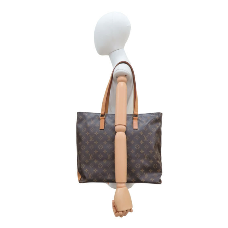 棕色 原花帆布 Cabas Mezzo 肩背包 【LOUIS VUITTON LV 路易威登】 M51151-9