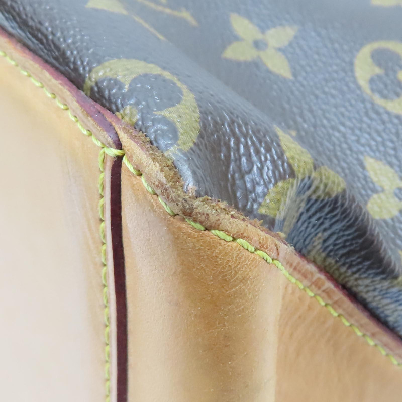 棕色 原花帆布 Cabas Mezzo 肩背包 【LOUIS VUITTON LV 路易威登】 M51151-10