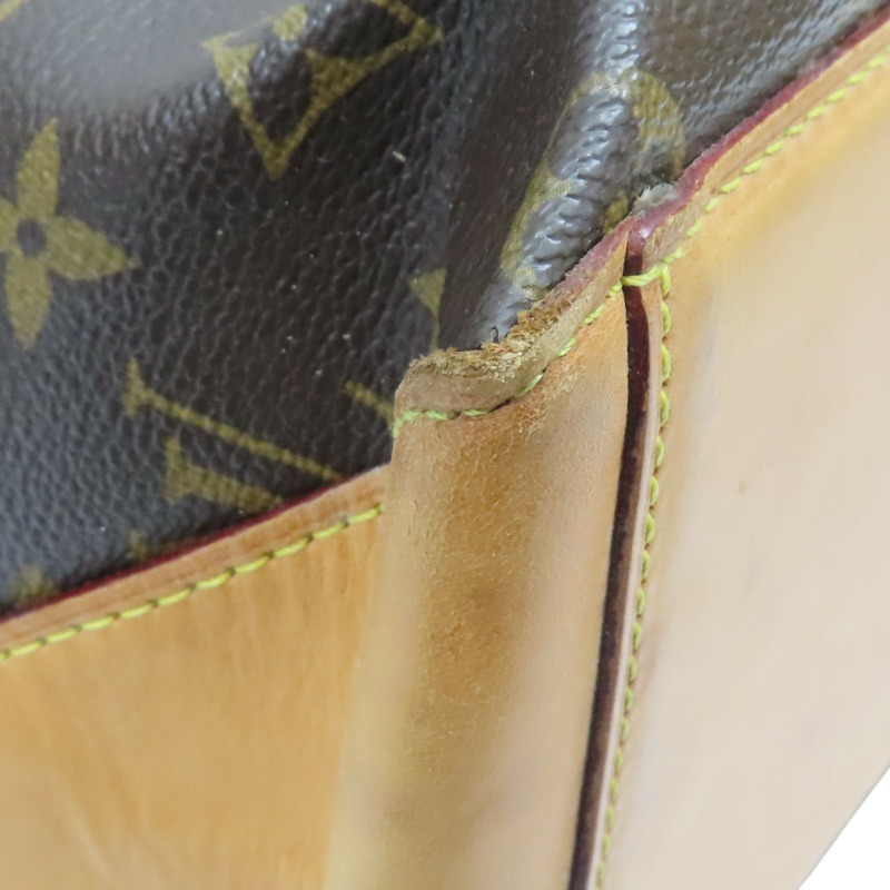 棕色 原花帆布 Cabas Mezzo 肩背包 【LOUIS VUITTON LV 路易威登】 M51151-13