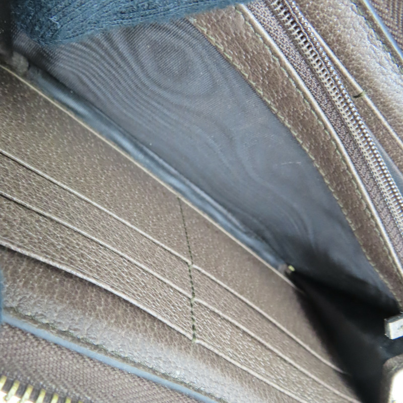 棕色 GG supreme帆布 拉鍊長夾 【GUCCI 古馳】 523154-6