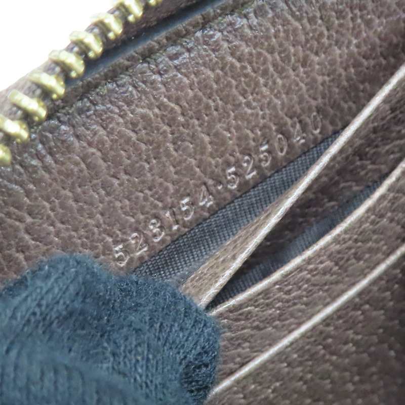 棕色 GG supreme帆布 拉鍊長夾 【GUCCI 古馳】 523154-9