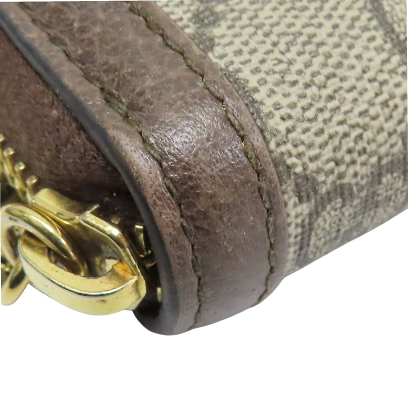 棕色 GG supreme帆布 拉鍊長夾 【GUCCI 古馳】 523154-12