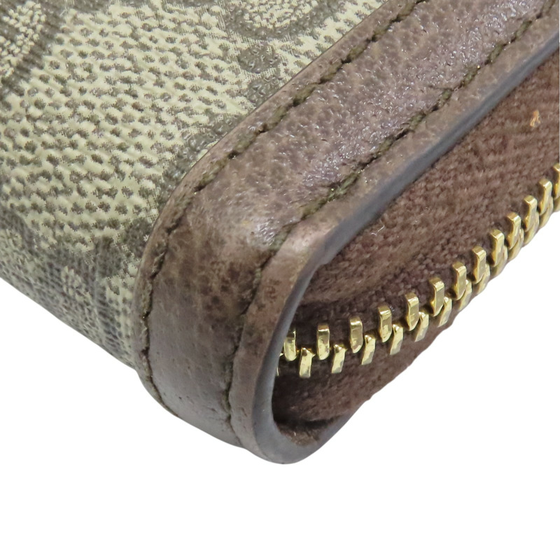 棕色 GG supreme帆布 拉鍊長夾 【GUCCI 古馳】 523154-15