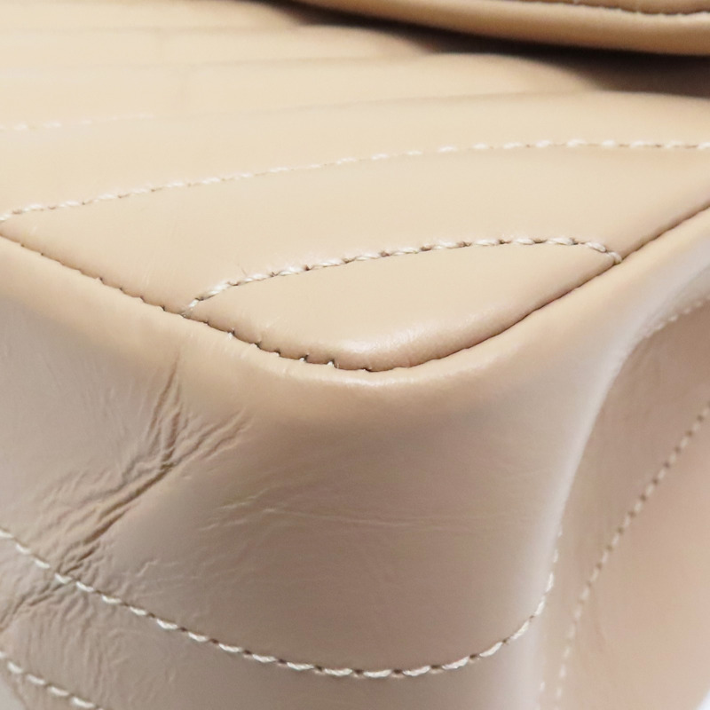 膚色 牛皮 2.55 口蓋包 金釦【CHANEL 香奈兒】 A37587-9