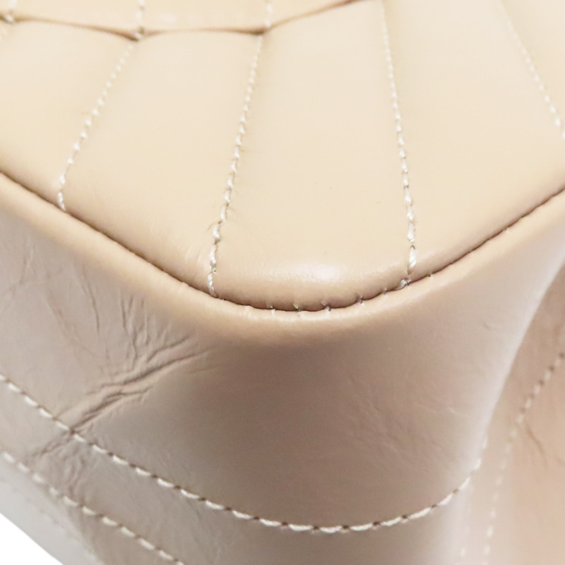 膚色 牛皮 2.55 口蓋包 金釦【CHANEL 香奈兒】 A37587-11