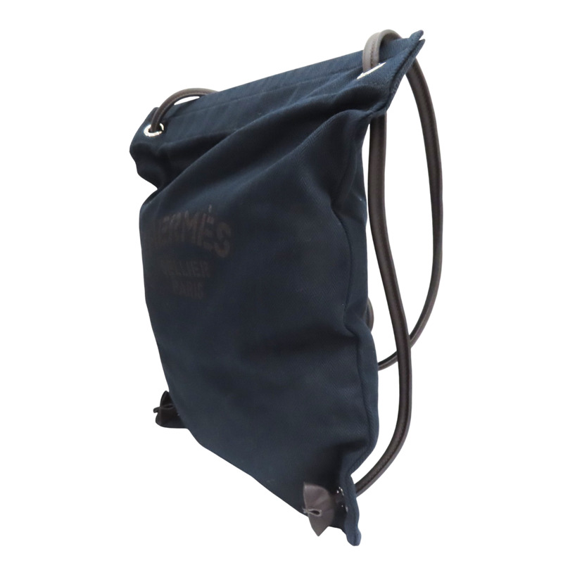 藍色 帆布 Aline Groom 肩背包 Z刻【HERMES 愛馬仕】-2