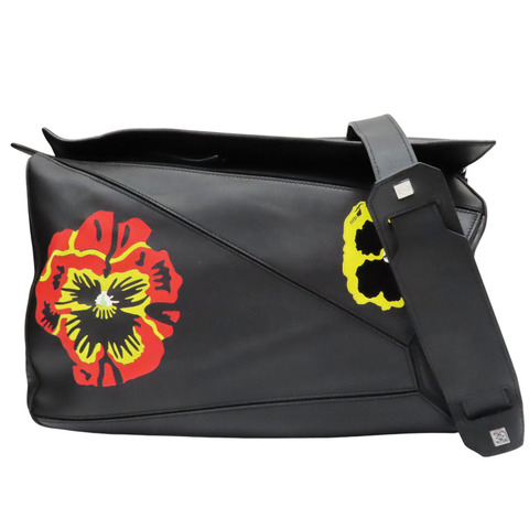 黑色 牛皮 Puzzle Pancy 肩背包【LOEWE 羅威】