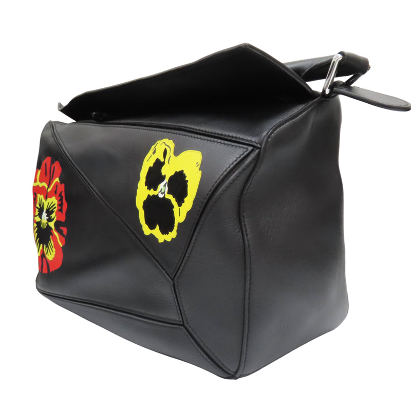 黑色 牛皮 Puzzle Pancy 肩背包【LOEWE 羅威】-2