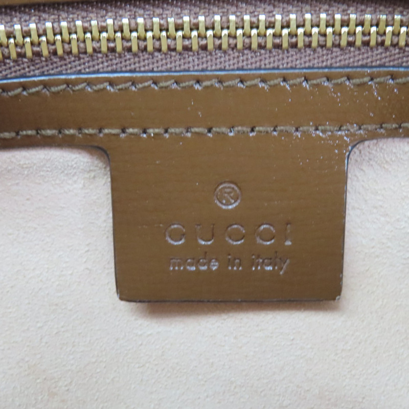 棕色 PVC塗層帆布 Horsebit 1955 肩背包【GUCCI 古馳】 645454-7