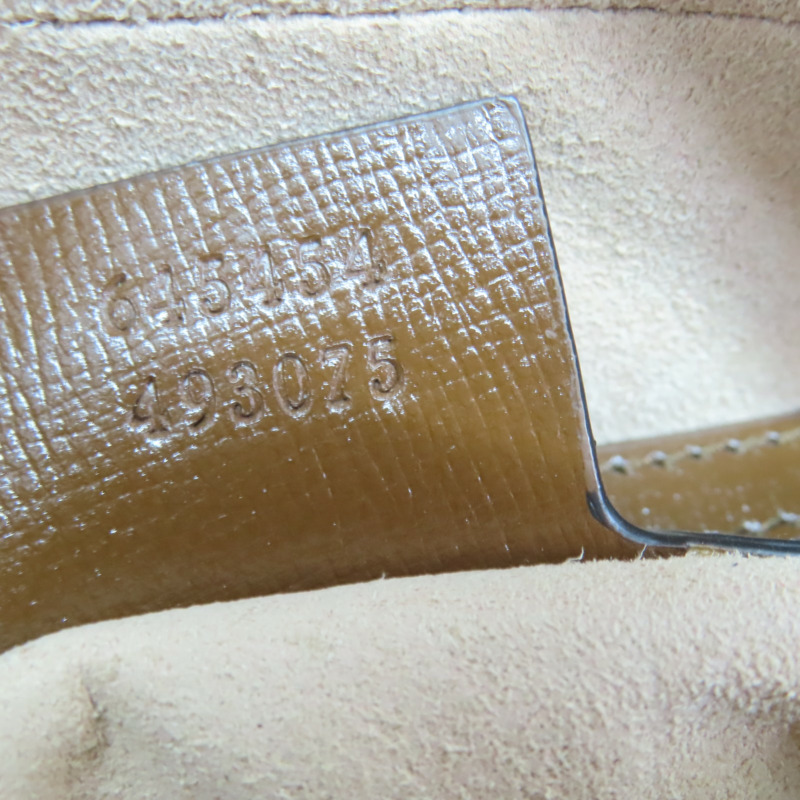 棕色 PVC塗層帆布 Horsebit 1955 肩背包【GUCCI 古馳】 645454-8