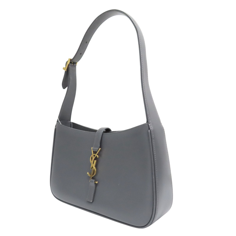 灰色 牛皮 Le 5 a 7 Hobo 肩背包【SAINT LAURENT 聖羅蘭】 657228-2