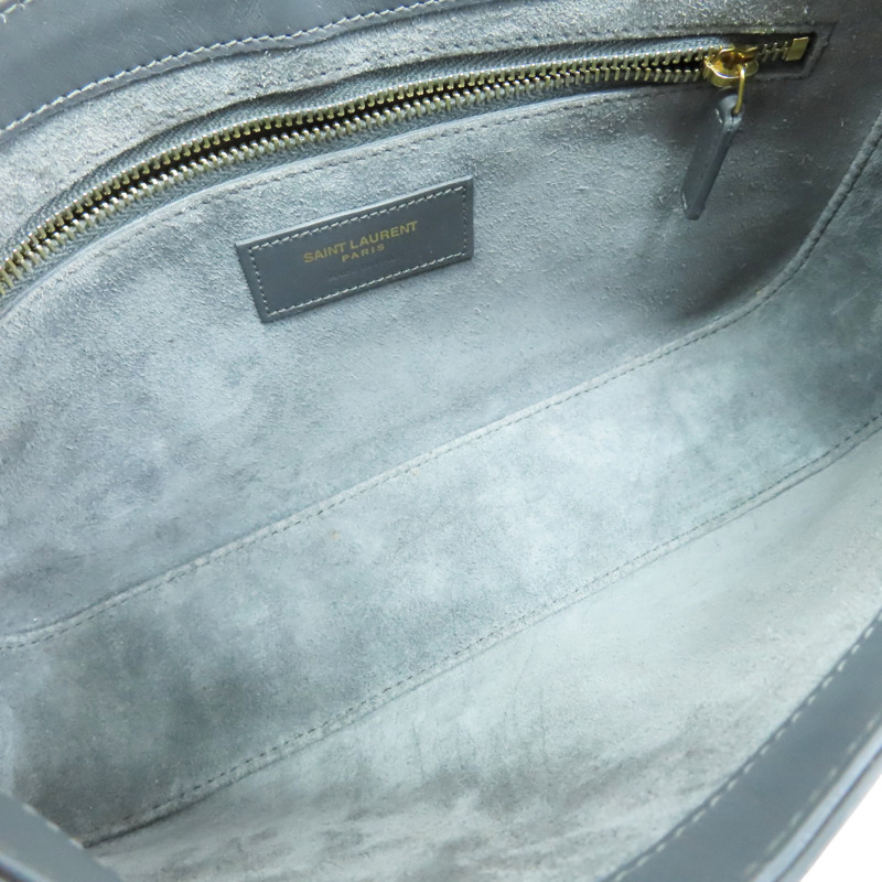 灰色 牛皮 Le 5 a 7 Hobo 肩背包【SAINT LAURENT 聖羅蘭】 657228-4