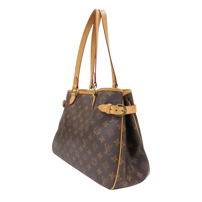 棕色 原花帆布 Batignolles Horizontal 肩背包【LOUIS VUITTON LV 路易威登】 M51154-2