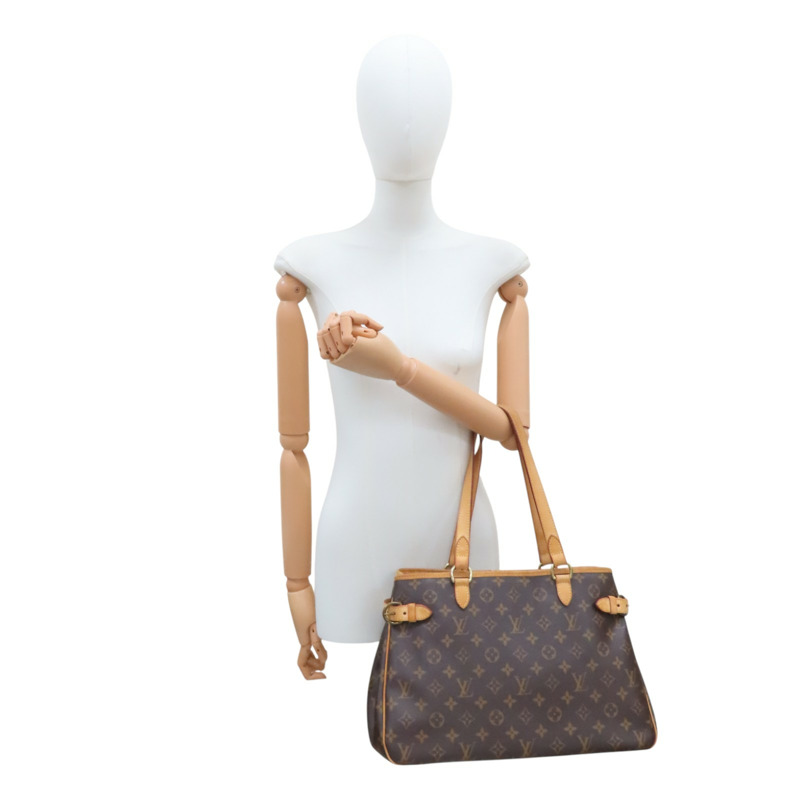 棕色 原花帆布 Batignolles Horizontal 肩背包【LOUIS VUITTON LV 路易威登】 M51154-9