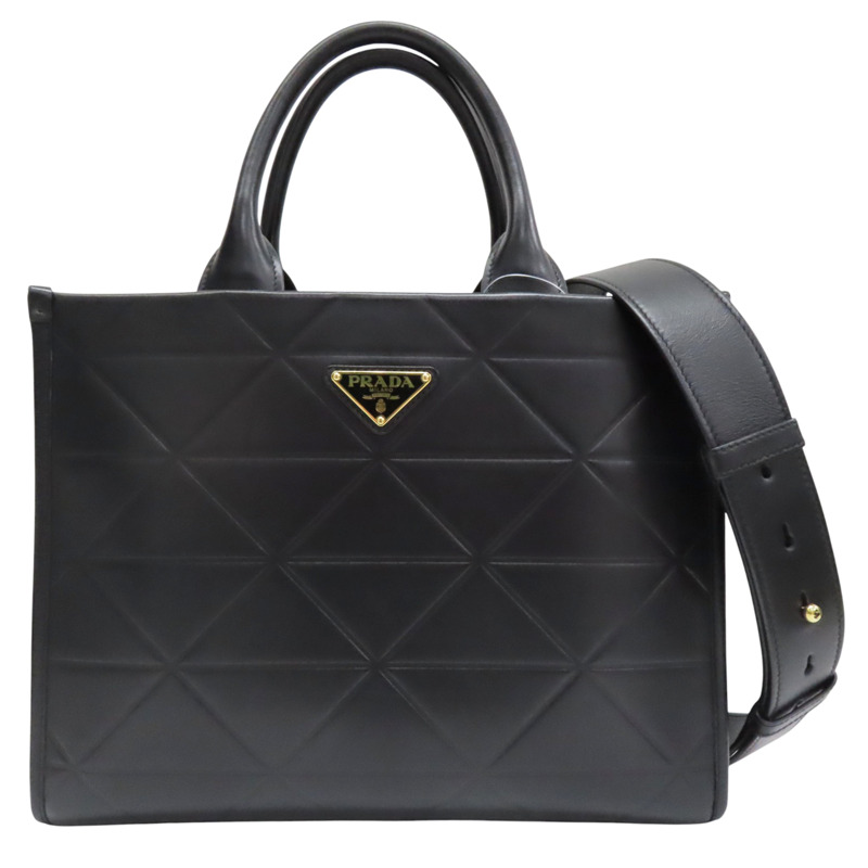 黑色 牛皮 兩用包【PRADA 普拉達】 1BA379-0