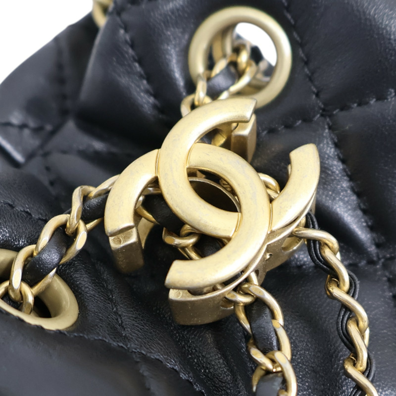 黑色羊皮 金球 水桶 鍊帶 肩背包 AS1894【CHANEL 香奈兒】 AS1894-13