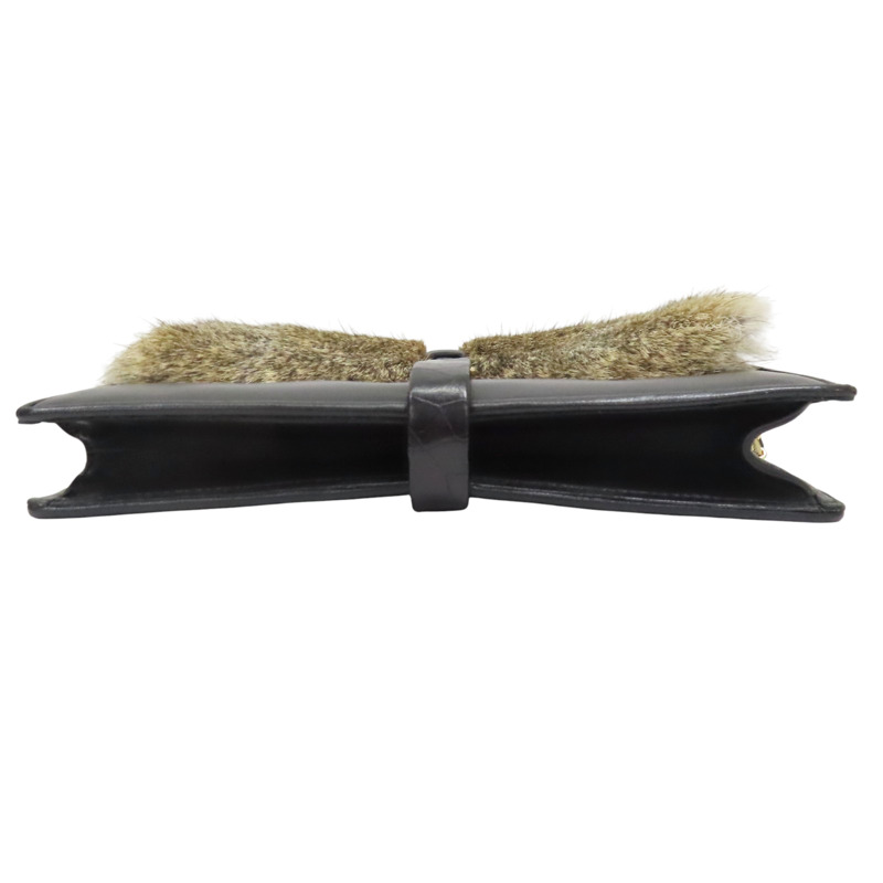 黑色 牛皮 毛毛 肩背包【CELINE 賽琳】-3