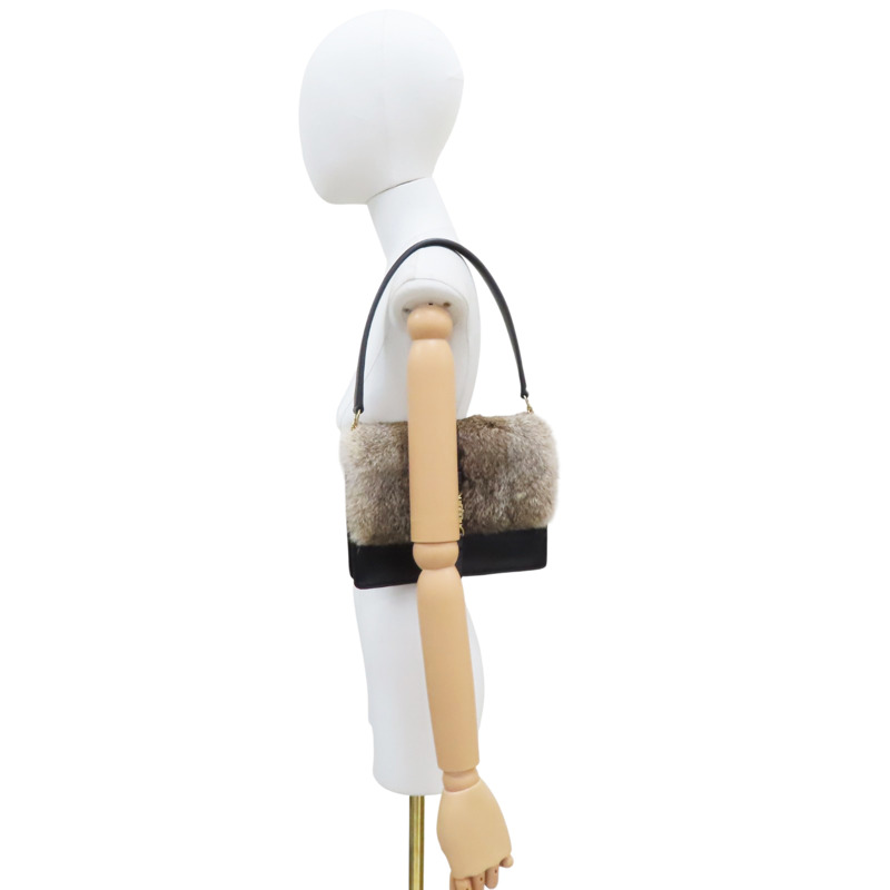 黑色 牛皮 毛毛 肩背包【CELINE 賽琳】-9