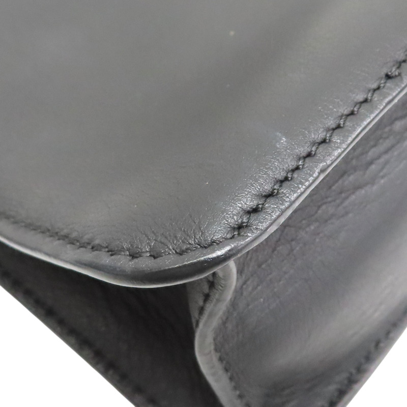 黑/白色 牛皮 鏈帶肩背包【CELINE 賽琳】-9