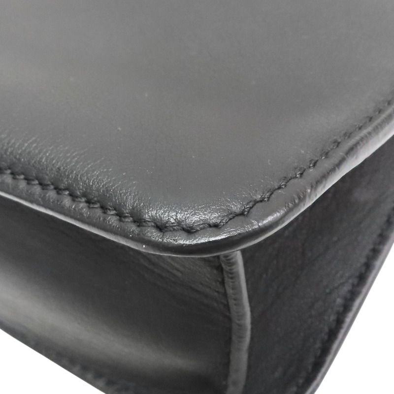 黑/白色 牛皮 鏈帶肩背包【CELINE 賽琳】-10