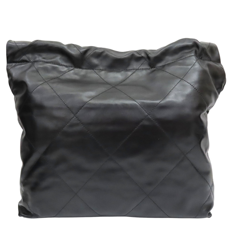 黑色 牛皮 22 肩背包 銀釦【CHANEL 香奈兒】 AS3260-1