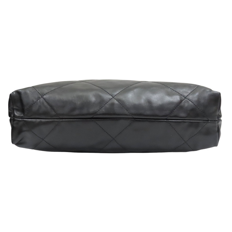 黑色 牛皮 22 肩背包 銀釦【CHANEL 香奈兒】 AS3260-3