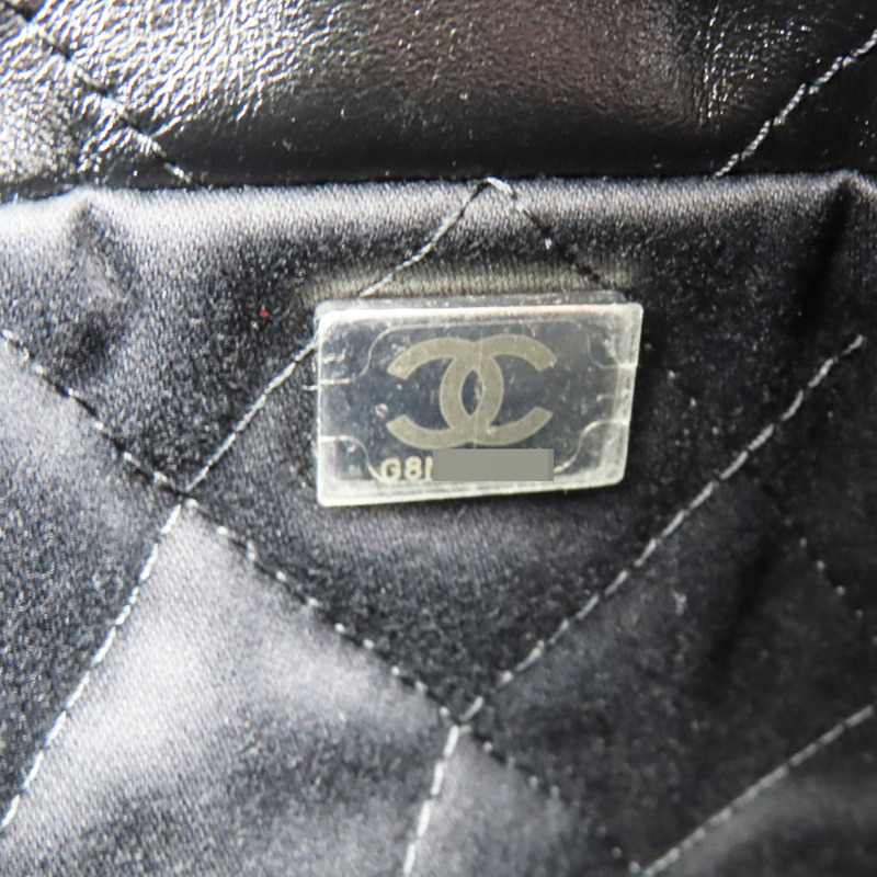 黑色 牛皮 22 肩背包 銀釦【CHANEL 香奈兒】 AS3260-9