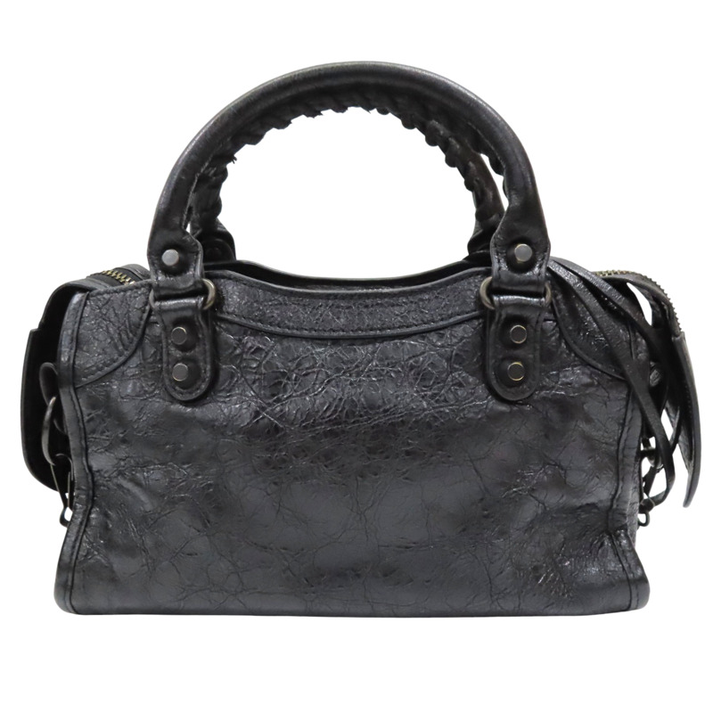 黑色 山羊皮 Edge Mini City 肩背包【BALENCIAGA 巴黎世家】 390160-1