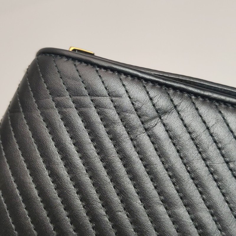 Saint Laurent Babylone牛皮純色絎縫單肩包-19