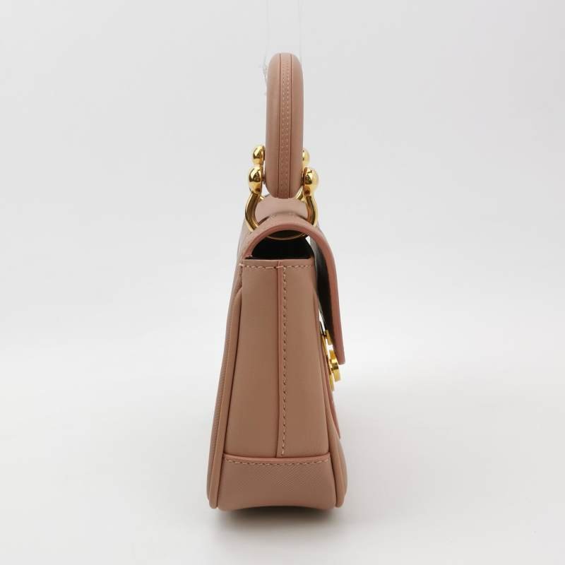 Burberry DK88牛皮純色鎖扣斜挎包單肩包-3