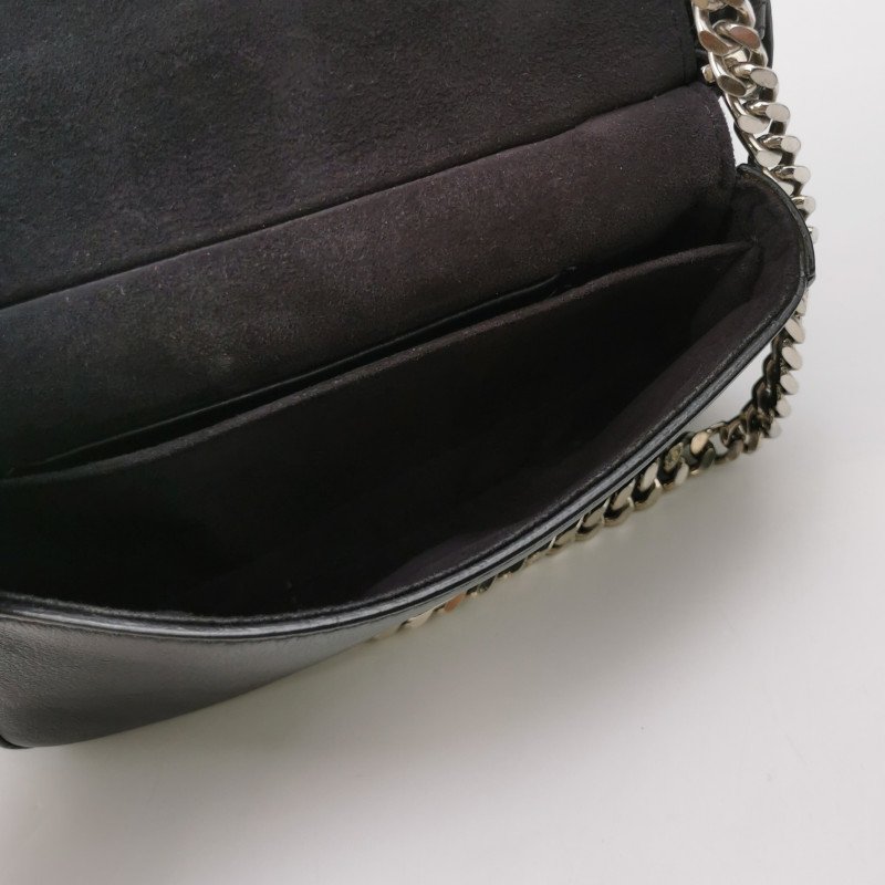 Fendi Double Micro Baguette牛皮純色雙F扣斜挎包-6