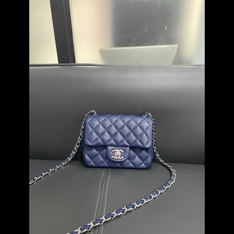 Chanel mini cf square
深藍色荔枝牛皮方胖子-0