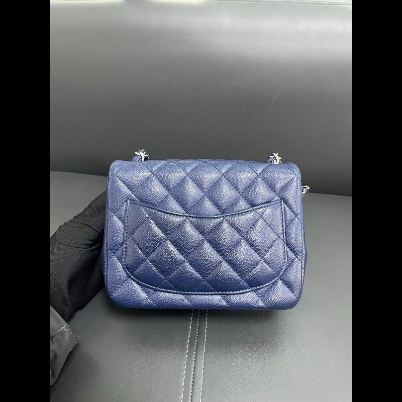 Chanel mini cf square
深藍色荔枝牛皮方胖子-2