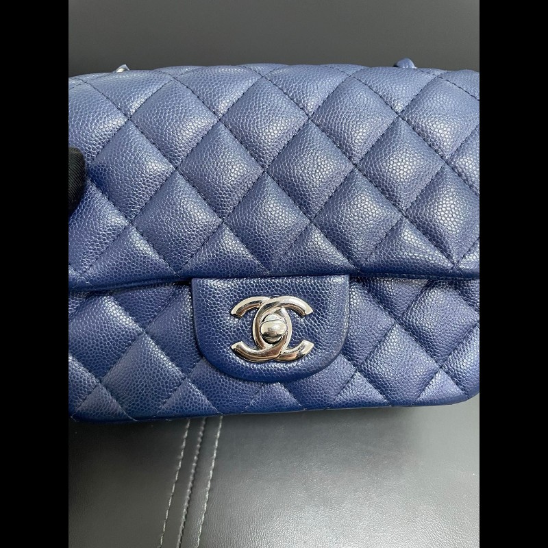Chanel mini cf square
深藍色荔枝牛皮方胖子-7