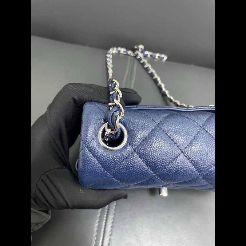 Chanel mini cf square
深藍色荔枝牛皮方胖子-8