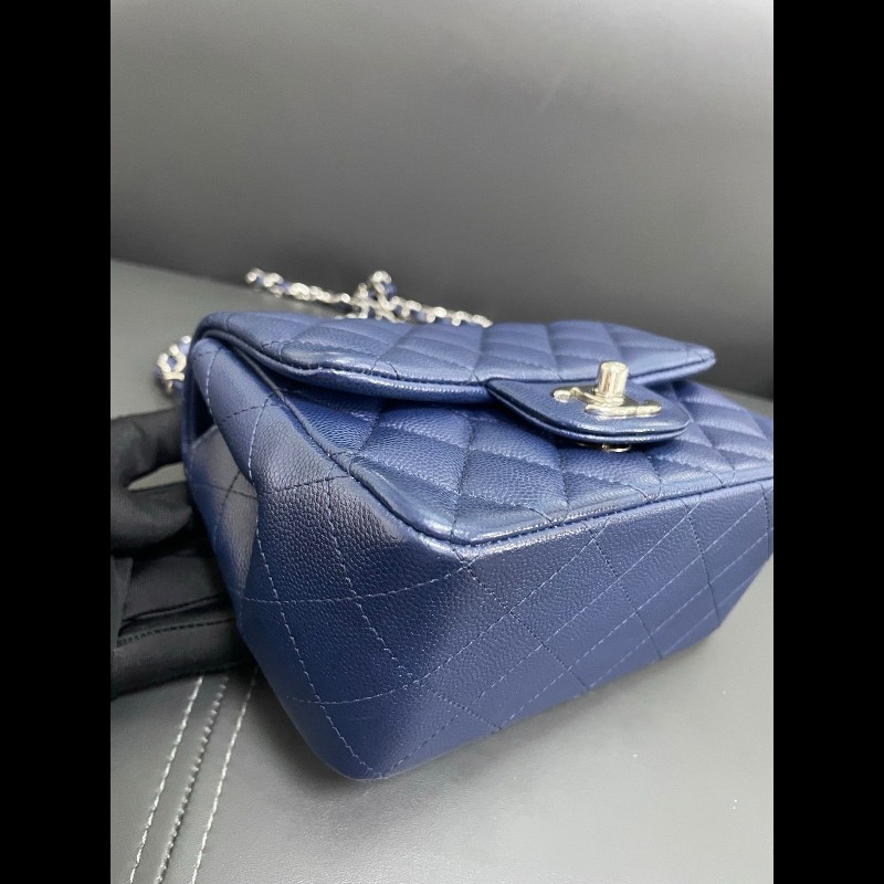 Chanel mini cf square
深藍色荔枝牛皮方胖子-12