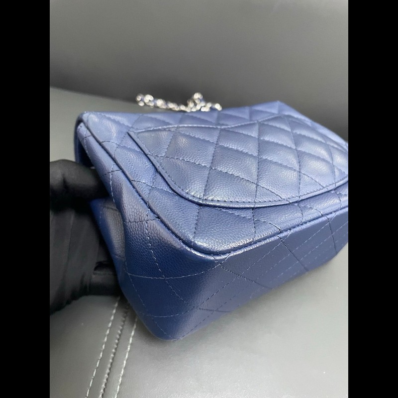 Chanel mini cf square
深藍色荔枝牛皮方胖子-14