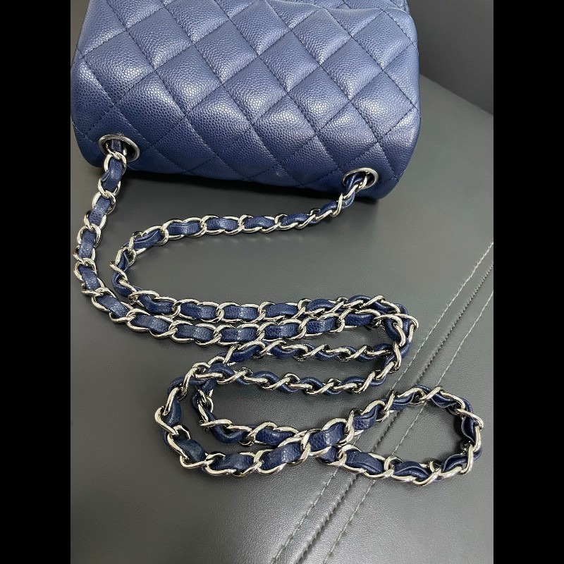 Chanel mini cf square
深藍色荔枝牛皮方胖子-16