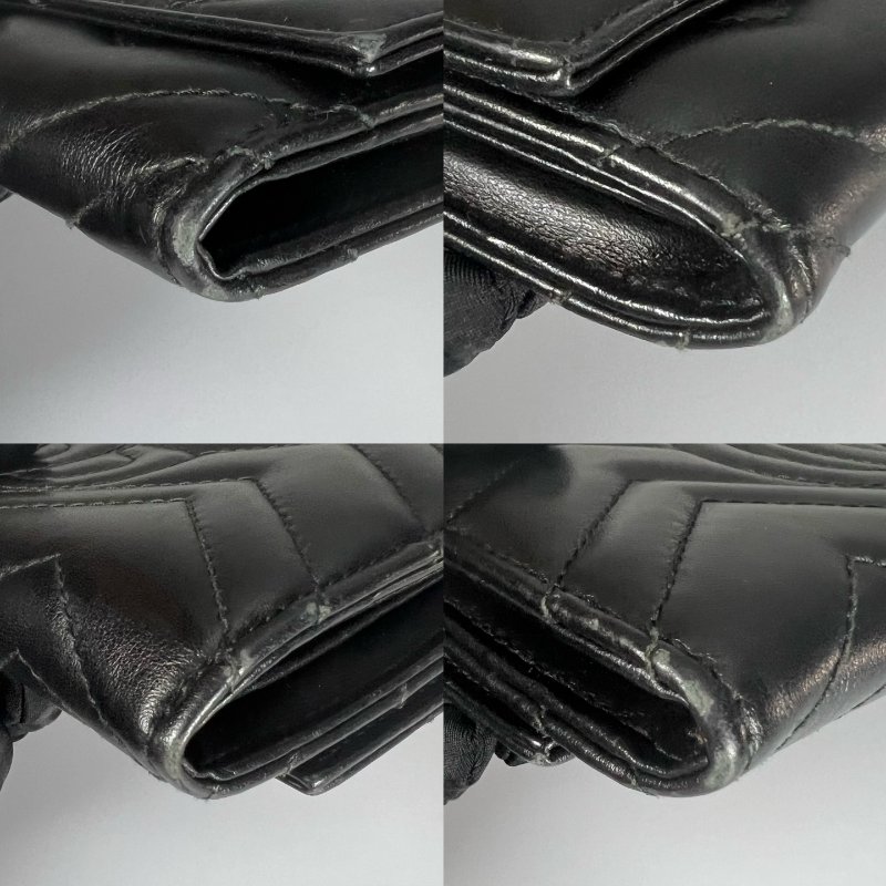 GUCCI 443436 黑MARMONT掀蓋長夾-11