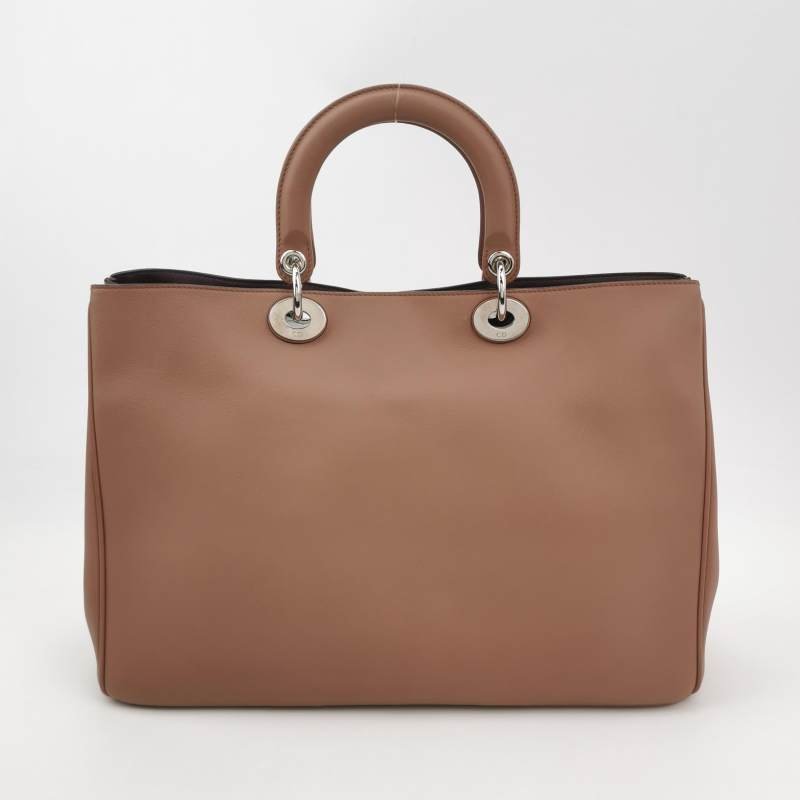 Dior Diorissimo大號牛皮純色Dior字母吊飾子母包單肩包-5