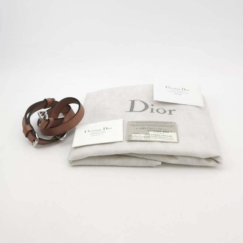 Dior Diorissimo大號牛皮純色Dior字母吊飾子母包單肩包-9