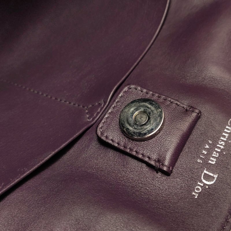 Dior Diorissimo大號牛皮純色Dior字母吊飾子母包單肩包-12