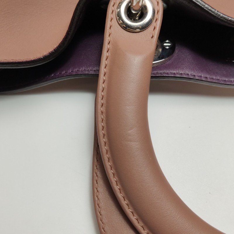 Dior Diorissimo大號牛皮純色Dior字母吊飾子母包單肩包-15