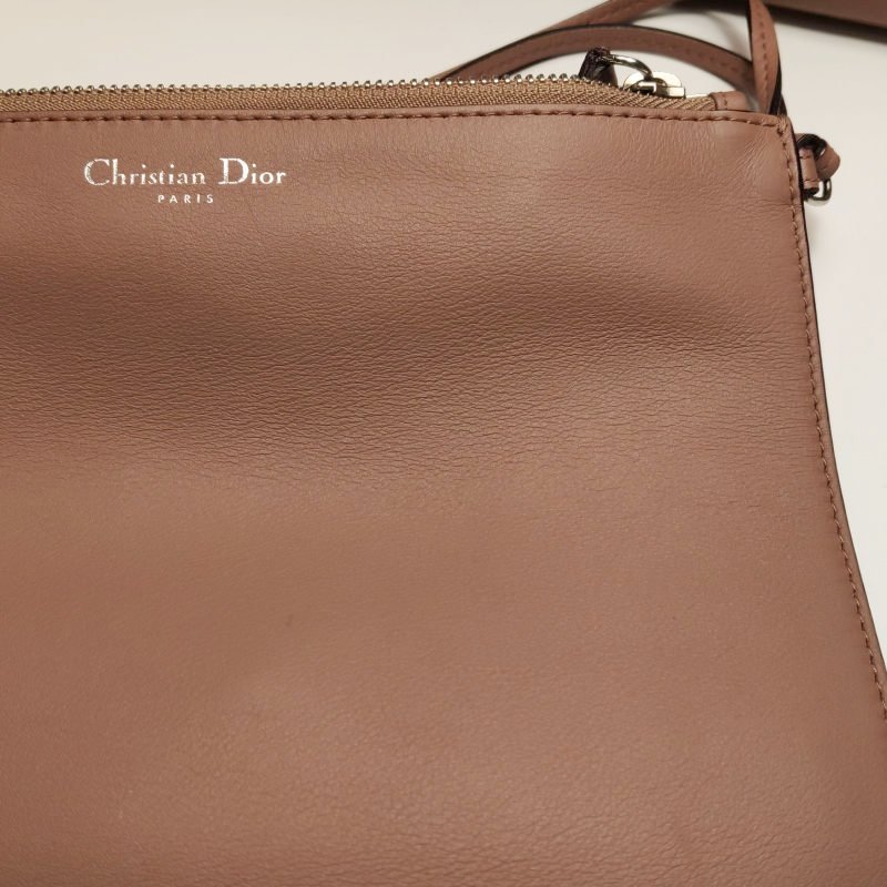 Dior Diorissimo大號牛皮純色Dior字母吊飾子母包單肩包-24