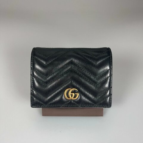 GUCCI 466492 黑MARMONT短夾
