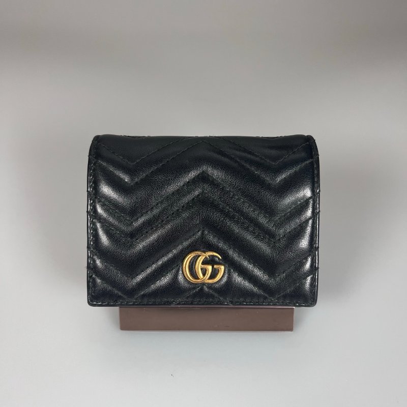 GUCCI 466492 黑MARMONT短夾-0