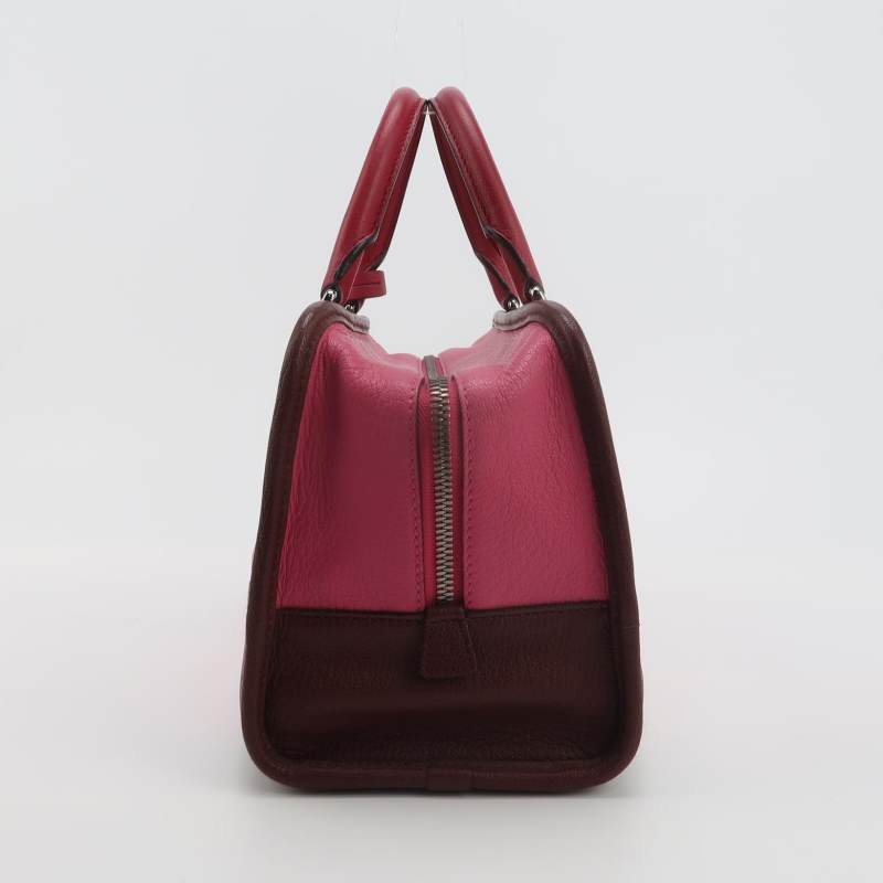 Loewe Amazona羊皮拼色logo標誌加固邊角手提包-2