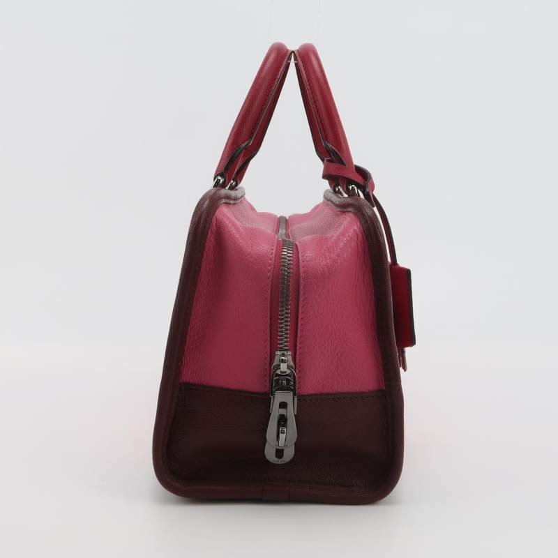 Loewe Amazona羊皮拼色logo標誌加固邊角手提包-3