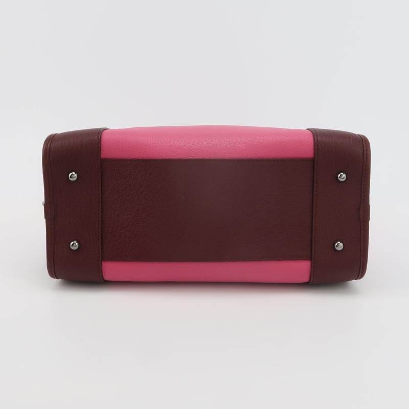 Loewe Amazona羊皮拼色logo標誌加固邊角手提包-5